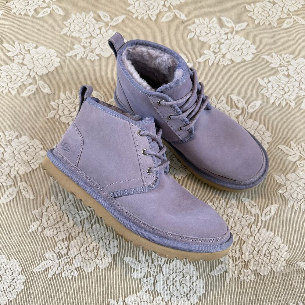 UGG Neumel Lavender Purple Suede Boots Size 8